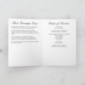 Moderne Vouwbare Uitvaart Order of Service Foto Programma (Binnen)