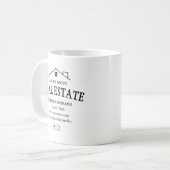 Moderne vraag me over onroerend goed koffiemok (Voorkant links)