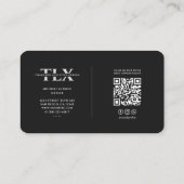 Moderne vrachtwagenchauffeur Elegante Black Silver Visitekaartje (Achterkant)
