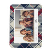 Moderne Vrede en Liefde Kerstmis Familie Foto Magneet (Verticaal)