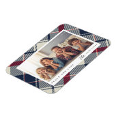 Moderne Vrede en Liefde Kerstmis Familie Foto Magneet (Linkerzijde)