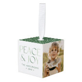 Moderne Vrede en Vreugde Groen 3 Foto Decoratie (Voorkant hoekig)