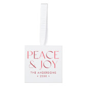 Moderne Vrede en Vreugde Rood 3 Foto Decoratie (Voorkant)