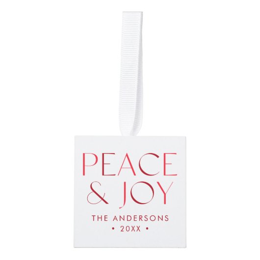 Moderne Vrede en Vreugde Rood 3 Foto Decoratie (Voorkant)