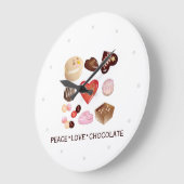 Moderne Vrede Liefde Chocolade Snoep Custom Grote Klok (Hoek)