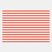 Moderne Vrede + Liefde Rood Wit Kerstvakantie Inpakpapier Vel (Voorkant 3)