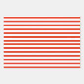 Moderne Vrede + Liefde Rood Wit Kerstvakantie Inpakpapier Vel (Voorkant 3)