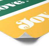 Moderne Vrede Liefde Vreugde Kerstmis Poster (Hoek)