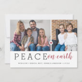 Moderne vrede op aarde 2 foto feestdagenkaart (Voorkant)