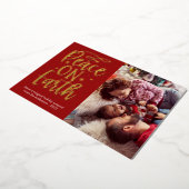 Moderne vrede op aarde Foto Folie Feestdagenkaart (Gedraaid)