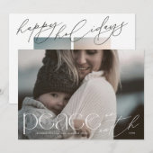 Moderne Vrede op Aarde Groot Religieus Foto Feestdagenkaart (Voorkant / Achterkant)