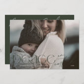 Moderne Vrede op Aarde Grote Foto Religieus Feestdagenkaart (Voorkant / Achterkant)