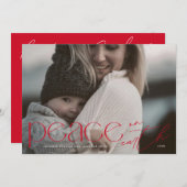 Moderne Vrede op Aarde Grote Foto Religieus Feestdagenkaart (Voorkant / Achterkant)