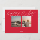 Moderne Vrede op Aarde Grote Foto Religieus Feestdagenkaart (Achterkant)