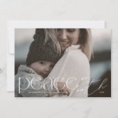 Moderne Vrede op Aarde Grote Religieuze Foto Feestdagenkaart (Voorkant)