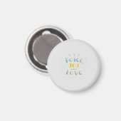 Moderne Vrede Vreugde en Liefde Typografie Magneet (Voorkant / Achterkant)