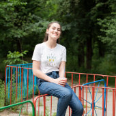 Moderne Vrede Vreugde en Liefde Typografie T-shirt