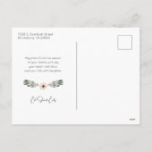 Moderne Vrede & Vreugde Kerstmis Botanische Foto Feestdagenkaart (Achterkant)