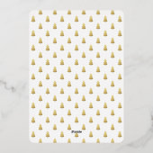 Moderne Vrede Vreugde Liefde Aangepaste Kleur Coll Folie Feestdagenkaart (Achterkant)