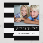 Moderne vrede, vreugde, liefde | Fotovakantiekaart Feestdagenkaart (Voorkant / Achterkant)