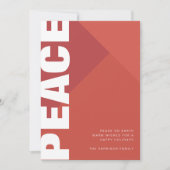 Moderne vredesfotocollage feestdagenkaart (Voorkant)