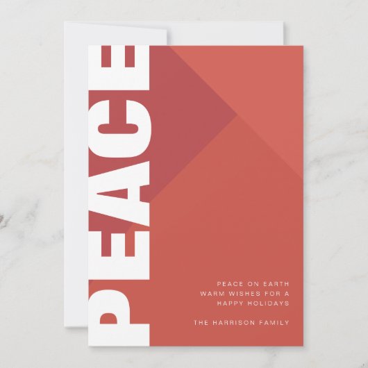 Moderne vredesfotocollage feestdagenkaart (Voorkant)