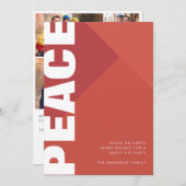 Moderne vredesfotocollage feestdagenkaart (Voorkant / Achterkant)