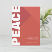 Moderne vredesfotocollage feestdagenkaart (Staand voorkant)