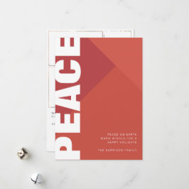 Moderne vredesfotocollage feestdagenkaart