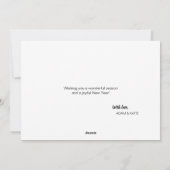 Moderne Vredesliefdesfoto Kerstmis Feestdagenkaart (Achterkant)