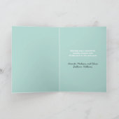 Moderne Vredesmunt Groen Wit Bomen Uw Foto Feestdagen Kaart (Binnen)