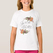 Moderne Vreugde aan de Wereld Kerstmis T-shirt (Voorkant)