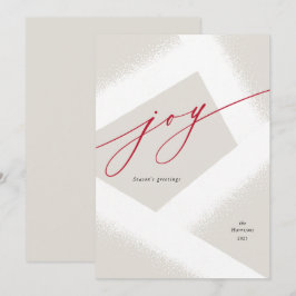 Moderne Vreugde Eenvoudig Abstract Niet-Foto Feestdagenkaart