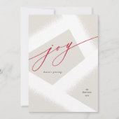 Moderne Vreugde Eenvoudige Abstracte Niet-Foto Feestdagenkaart (Voorkant)