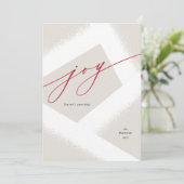 Moderne Vreugde Eenvoudige Abstracte Niet-Foto Feestdagenkaart (Staand voorkant)