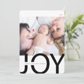 Moderne vreugde feestdagenkaart (Staand voorkant)