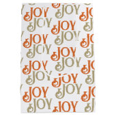 Moderne Vreugde Kerstmis Medium Cadeauzakje (Achterkant)