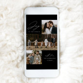 Moderne vreugde voor de wereld Zwart 4 foto Feestdagenkaart