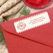 Moderne vreugdevolle Feestdagen Red Bow Etiket