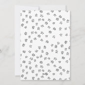 Moderne vreugdevolle sneeuwvlok zwarte boog foto feestdagenkaart (Achterkant)