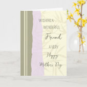 Moderne Vriend Gelukkige Moederdag Kaart (Gele Bloem)