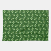 Moderne vriendelijke groene succesrijke bladeren o theedoek (Horizontaal)