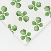 Moderne vriendelijke groene, succesvolle bladeren  fleece deken (Hoek)