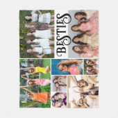 Moderne vrienden Aangepast 8 Foto Collage Uw Kleur Fleece Deken (Voorkant)