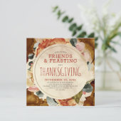 Moderne Vrienden Feesten Vriendschap Thanksgiving Kaart (Staand voorkant)