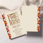 Moderne Vrienden geven Diner Bloemen Uitnodiging