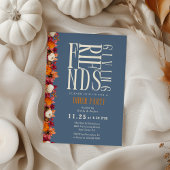 Moderne Vrienden geven Diner Bloemen Uitnodiging