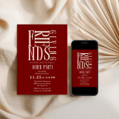 Moderne Vrienden geven elegant rood Kaart