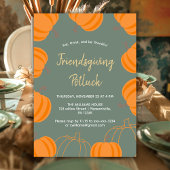 Moderne Vrienden geven Potluck Pumpkin salie Kaart