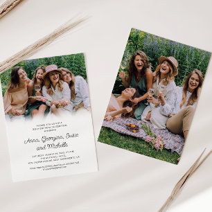 Moderne Vrienden Gezamenlijk Verjaardagsfeest Kaart